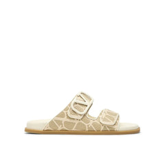 Valentino Garavani Toile Iconographe Flat Sandals - EU37/US7 - Sandals