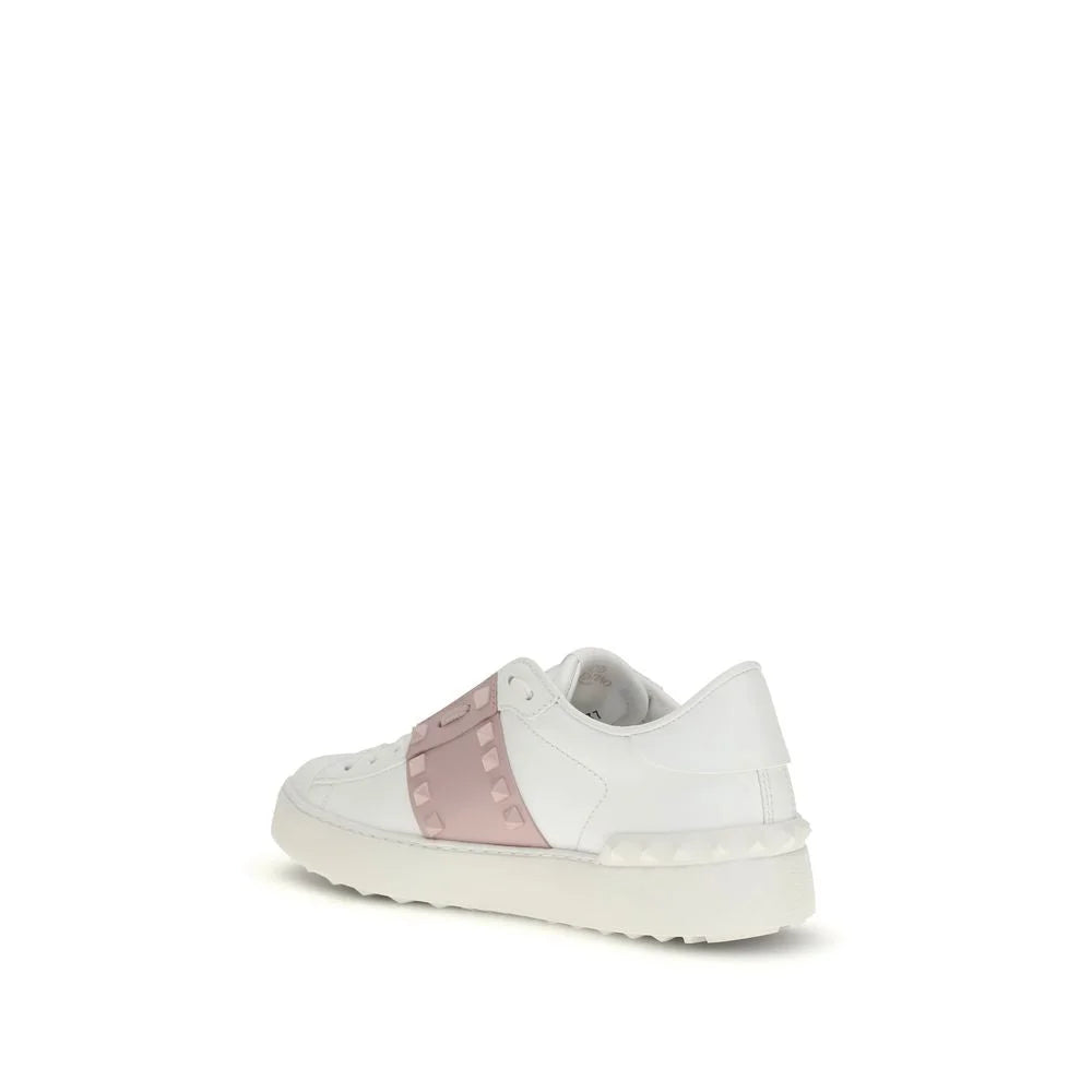 Valentino Garavani White Calf Leather Bos Taurus Athletic Sneakers - EU41/US11