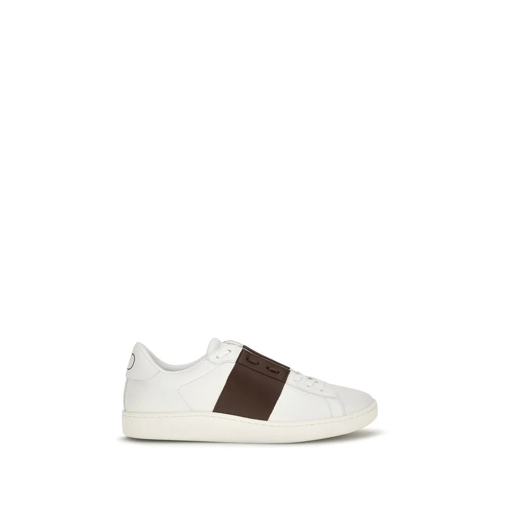 Valentino Garavani White Calf Leather Bos Taurus Low Top Sneakers