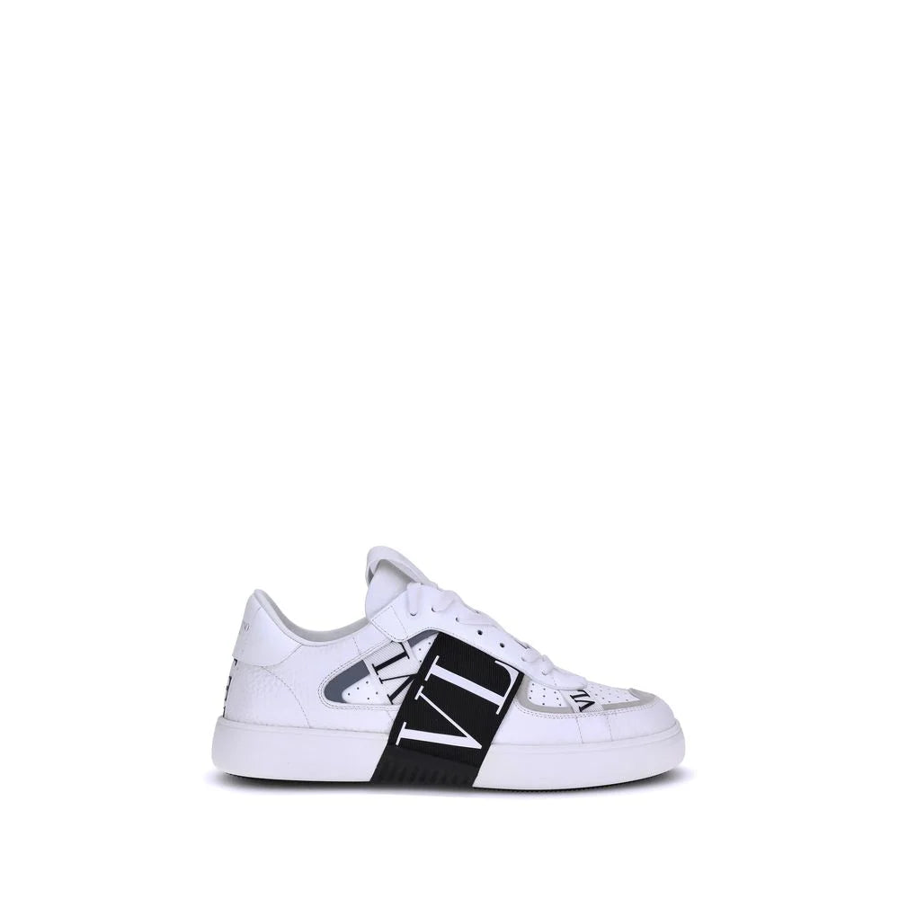 Valentino Garavani White Calf Leather Bos Taurus Low Top Sneakers - EU39/US6