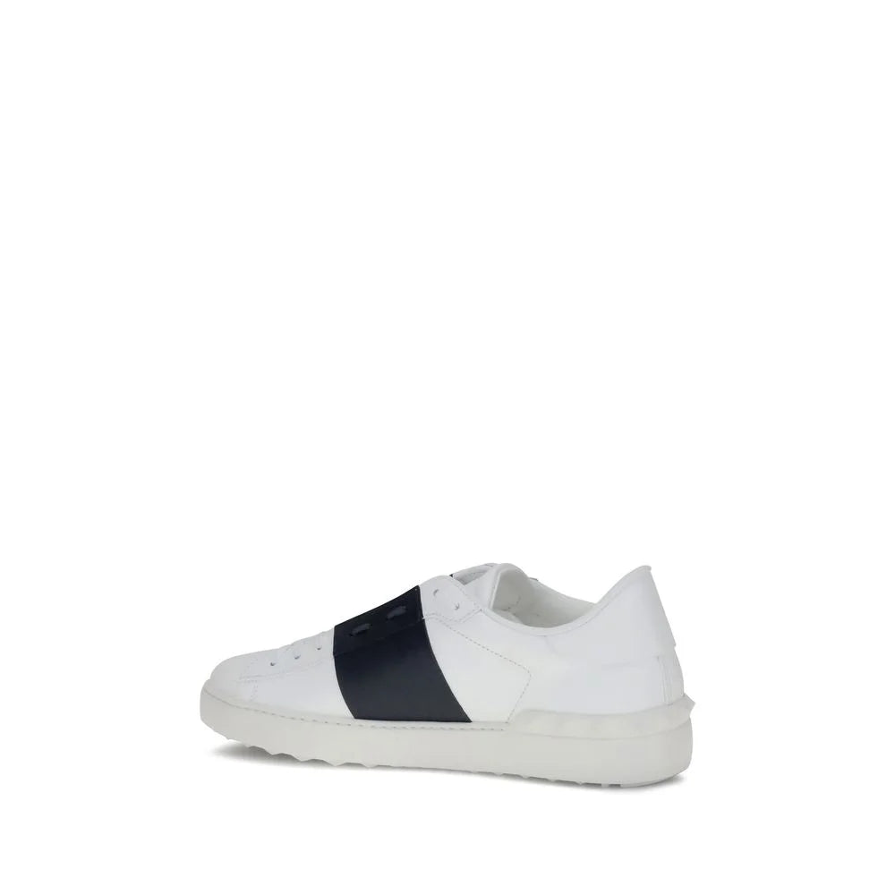 Valentino Garavani White Calf Leather Bos Taurus Low Top Sneakers - EU40/US7 - Sneakers