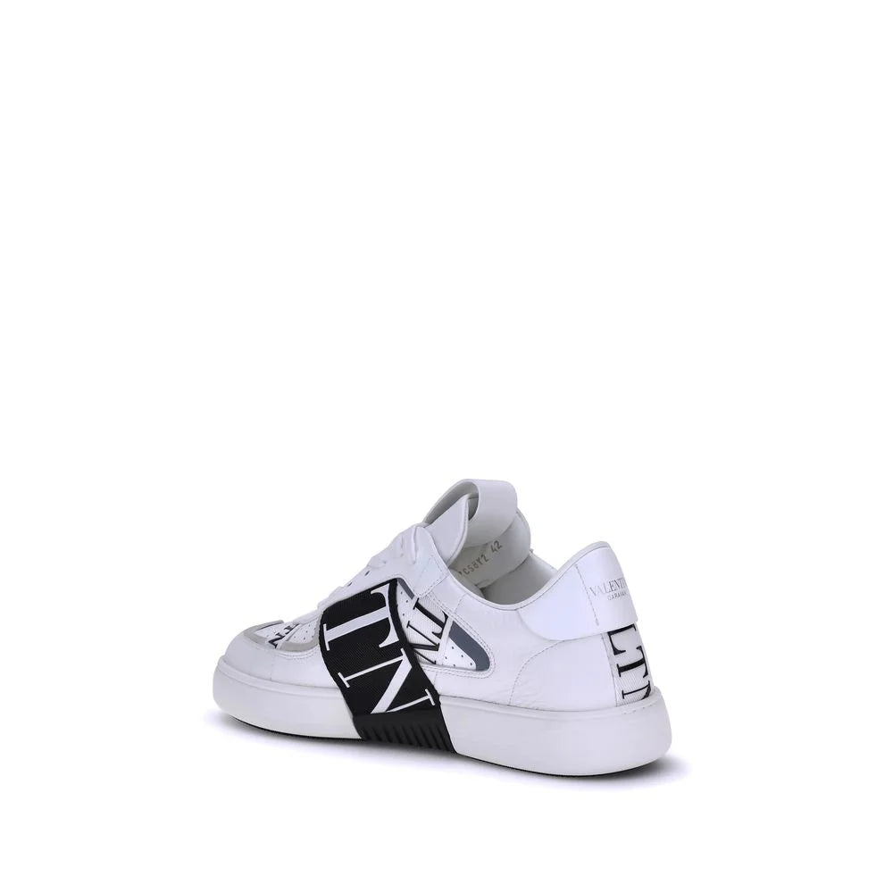 Valentino Garavani White Calf Leather Bos Taurus Low Top Sneakers - EU39/US6