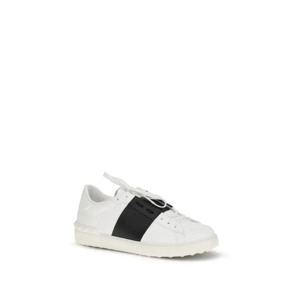 Valentino Garavani White Calf Leather Bos Taurus Low Top Sneakers - Sneakers