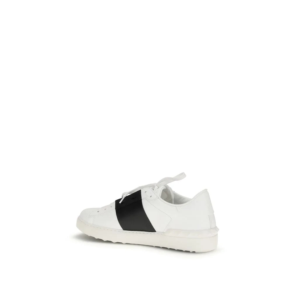 Valentino Garavani White Calf Leather Bos Taurus Low Top Sneakers - Sneakers