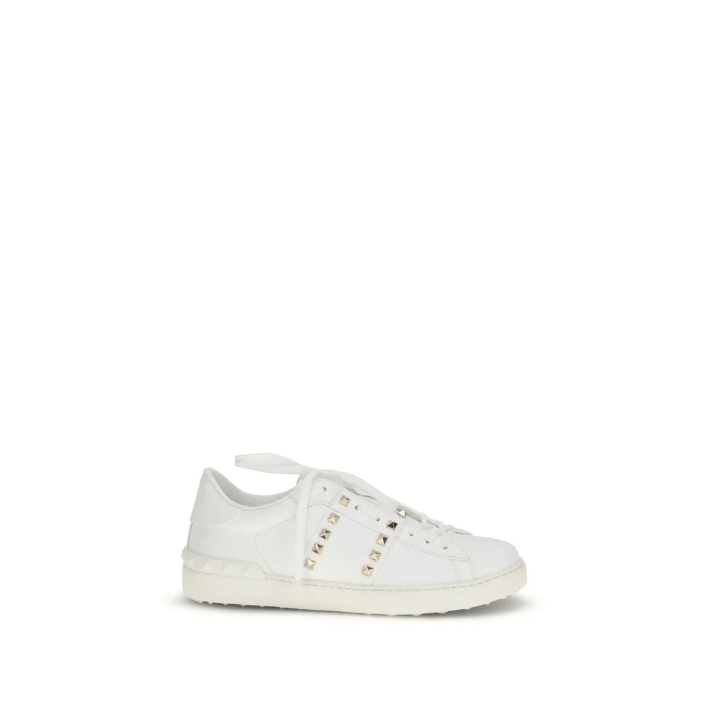 Valentino Garavani White Calf Leather Bos Taurus Low Top Sneakers