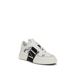 Valentino Garavani White Calf Leather Bos Taurus Low Top Sneakers - EU45/US12