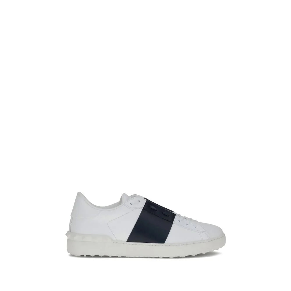 Valentino Garavani White Calf Leather Bos Taurus Low Top Sneakers - EU40/US7 - Sneakers