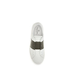 Valentino Garavani White Calf Leather Bos Taurus Low Top Sneakers