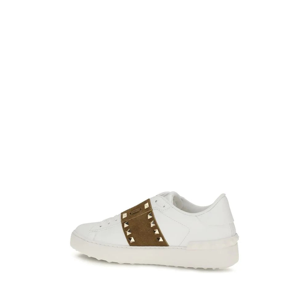 Valentino Garavani Hvide kalvelæder Bos Taurus-sneakers