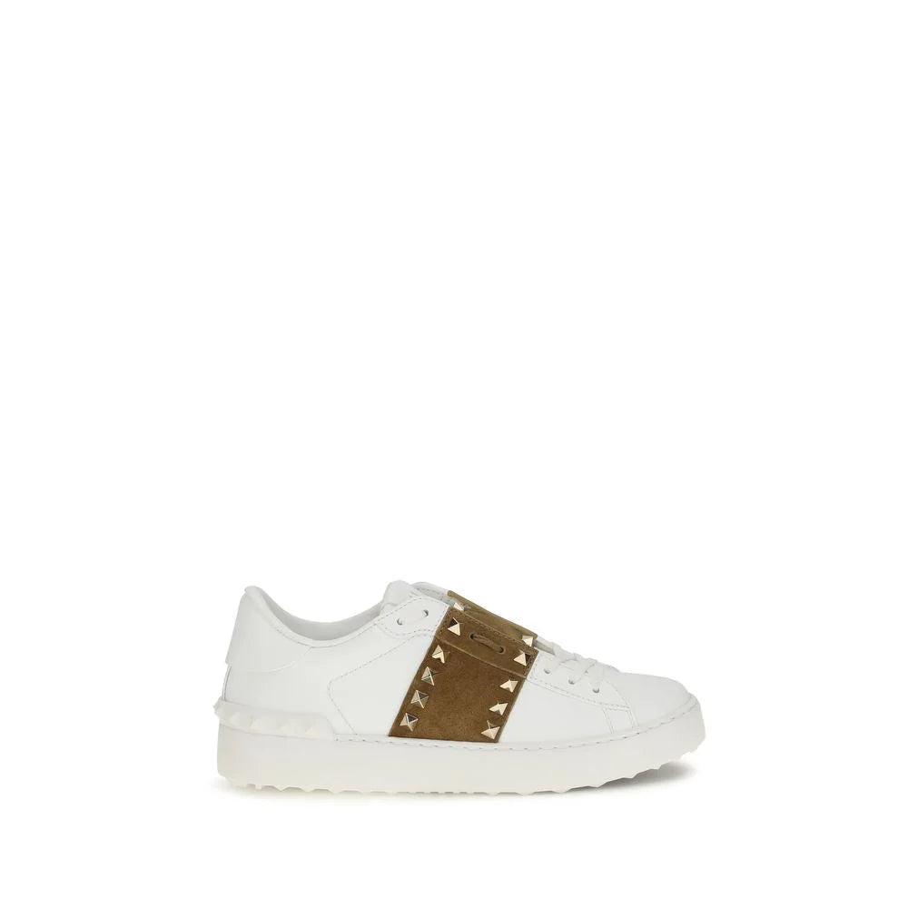 Valentino Garavani Hvide kalvelæder Bos Taurus-sneakers