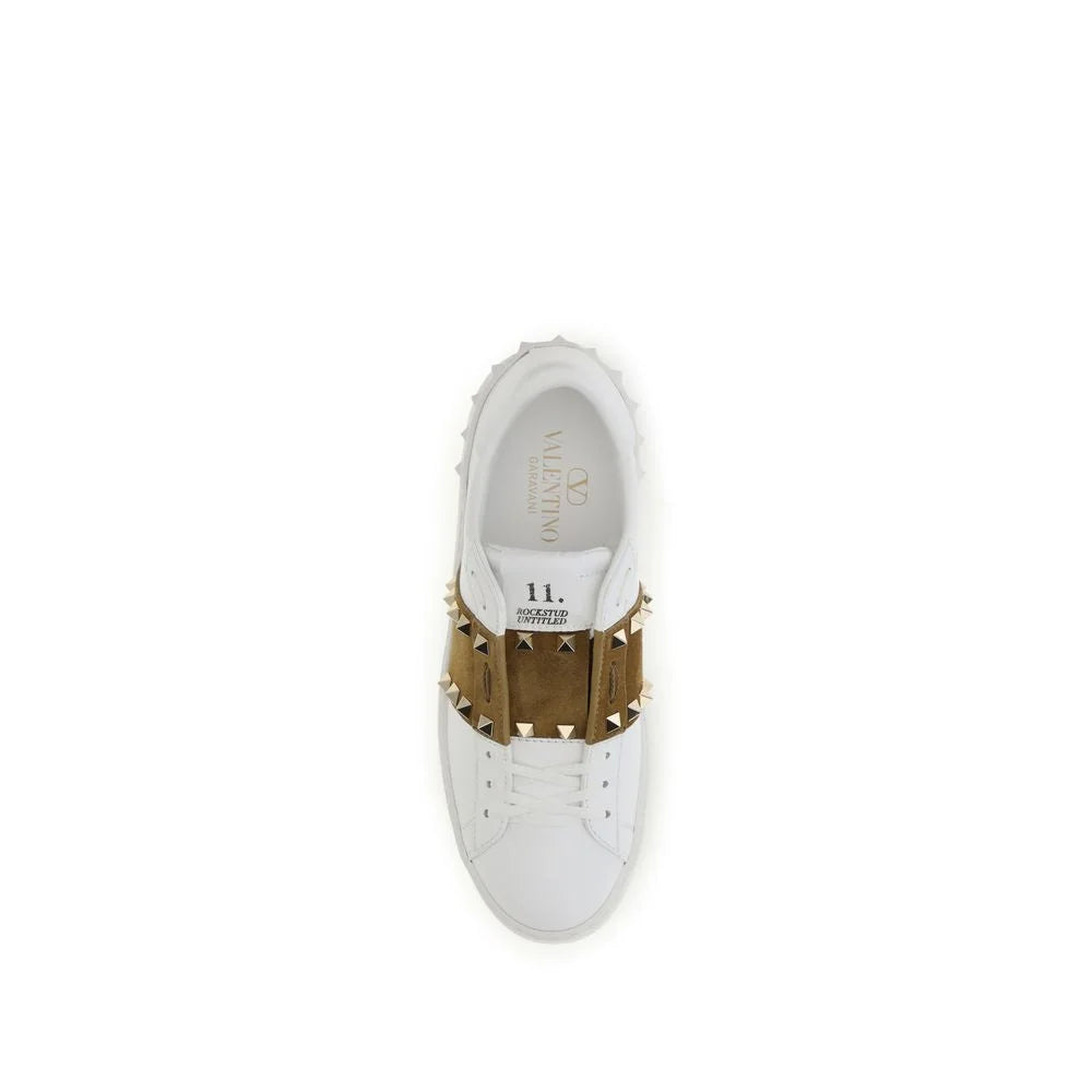 Valentino Garavani Hvide kalvelæder Bos Taurus-sneakers