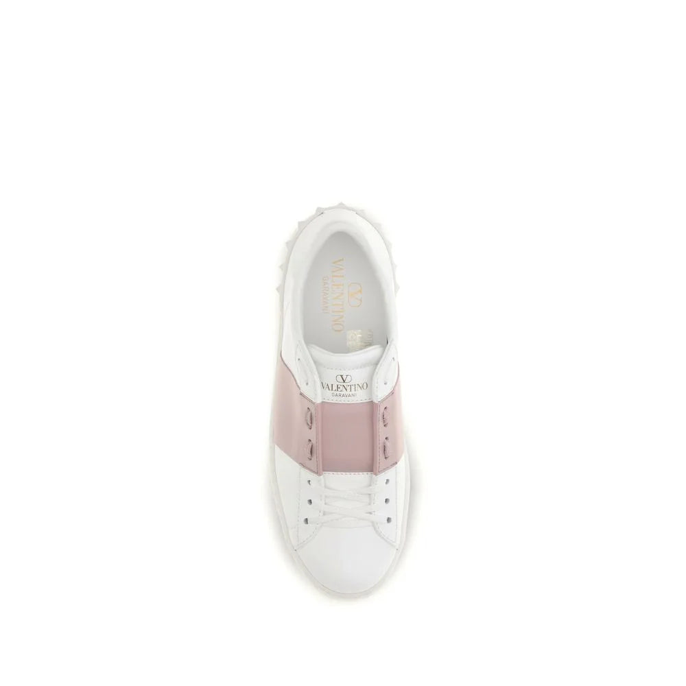 Valentino Garavani White Calf Leather Bos Taurus Sneakers - EU37.5/US7.5