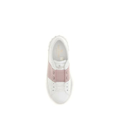 Valentino Garavani White Calf Leather Bos Taurus Sneakers - EU37.5/US7.5