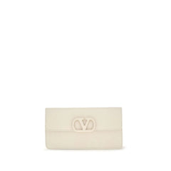 Valentino Garavani White Calf Leather Bos Taurus Wallet