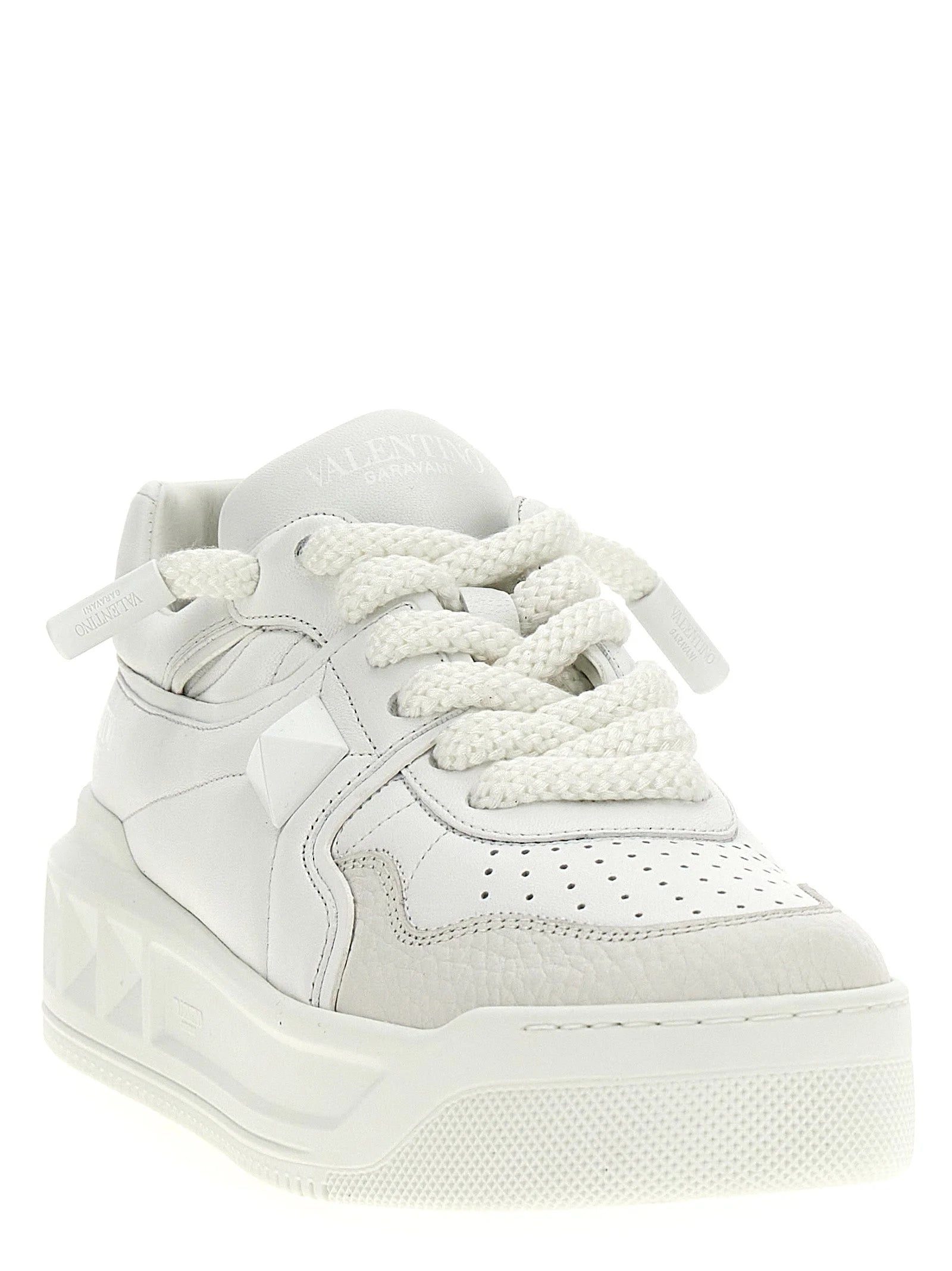 Valentino Garavani White Calfskin Chunky Sneakers