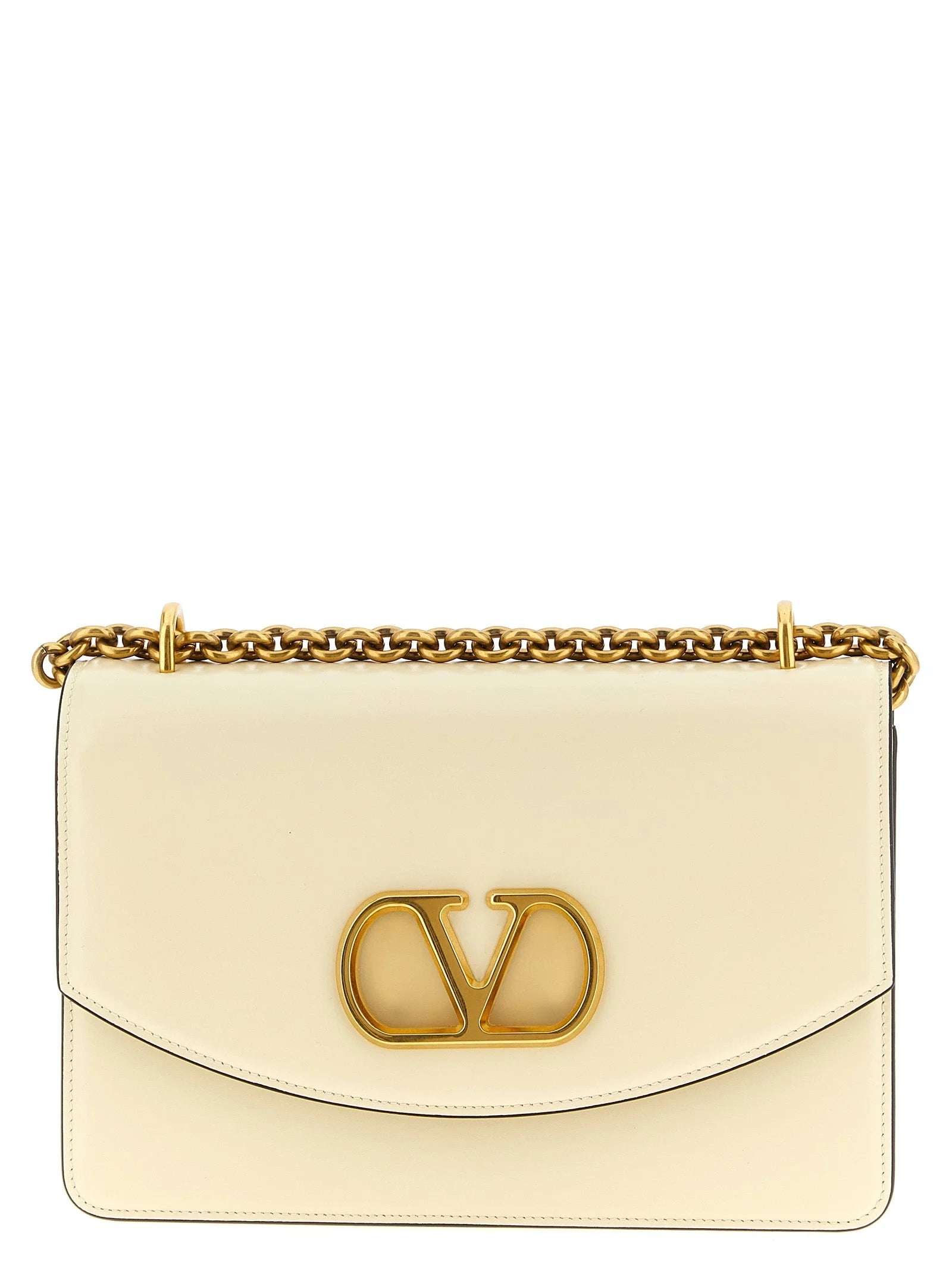 Valentino Garavani White Calfskin Shoulder Bag