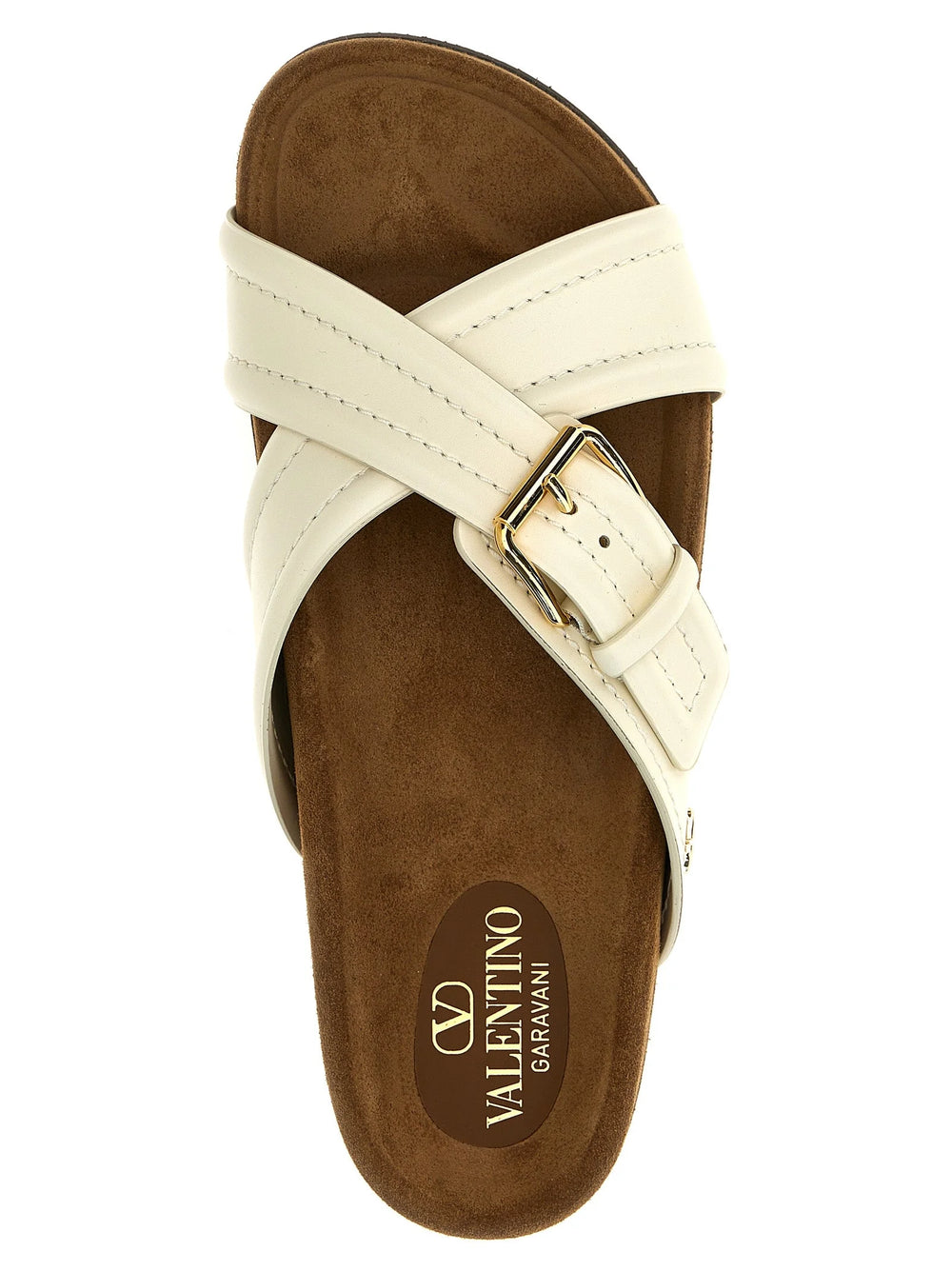 Valentino Garavani White Calfskin Slides - EU39.5/US9.5