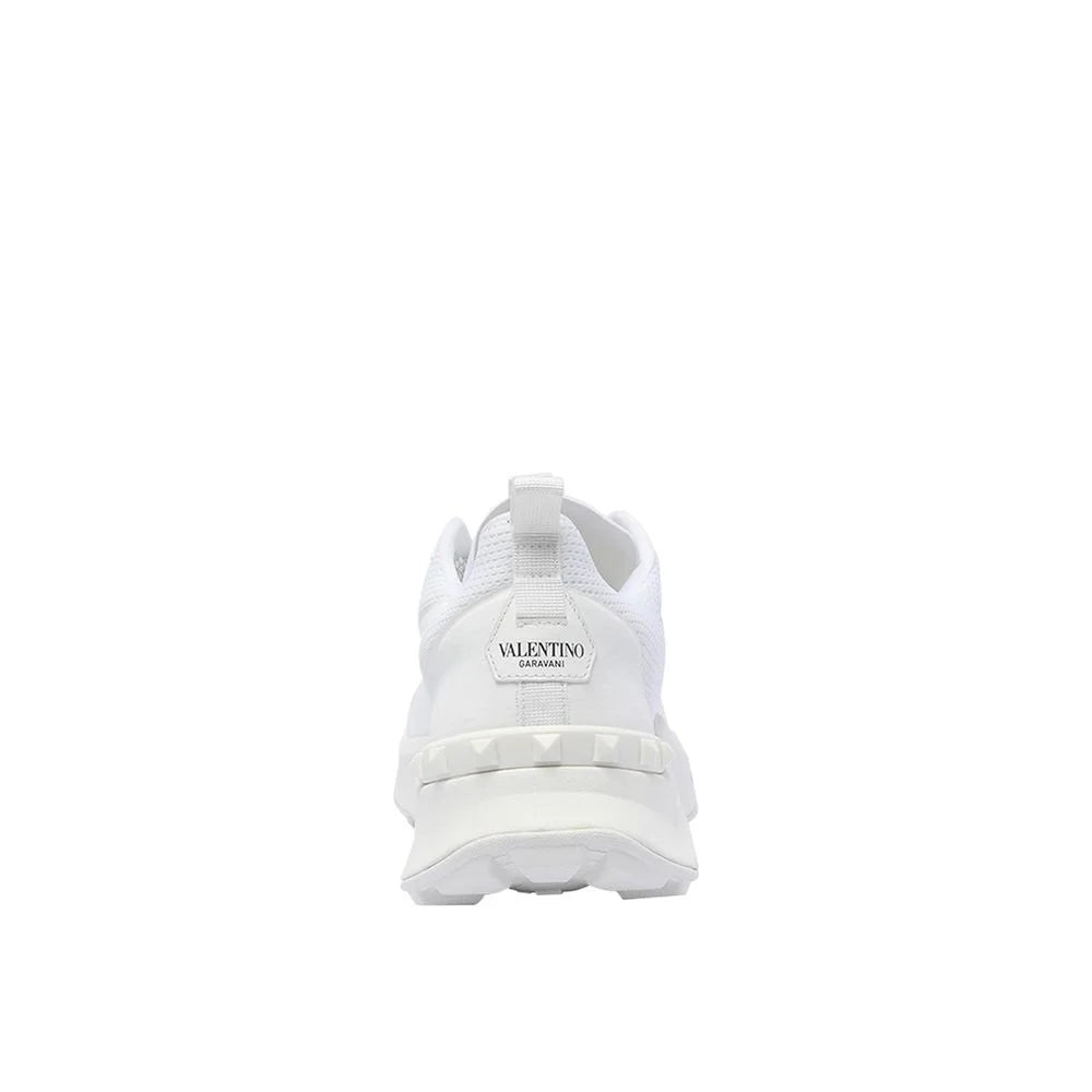 Valentino Garavani White Fabric Athletic Sneakers