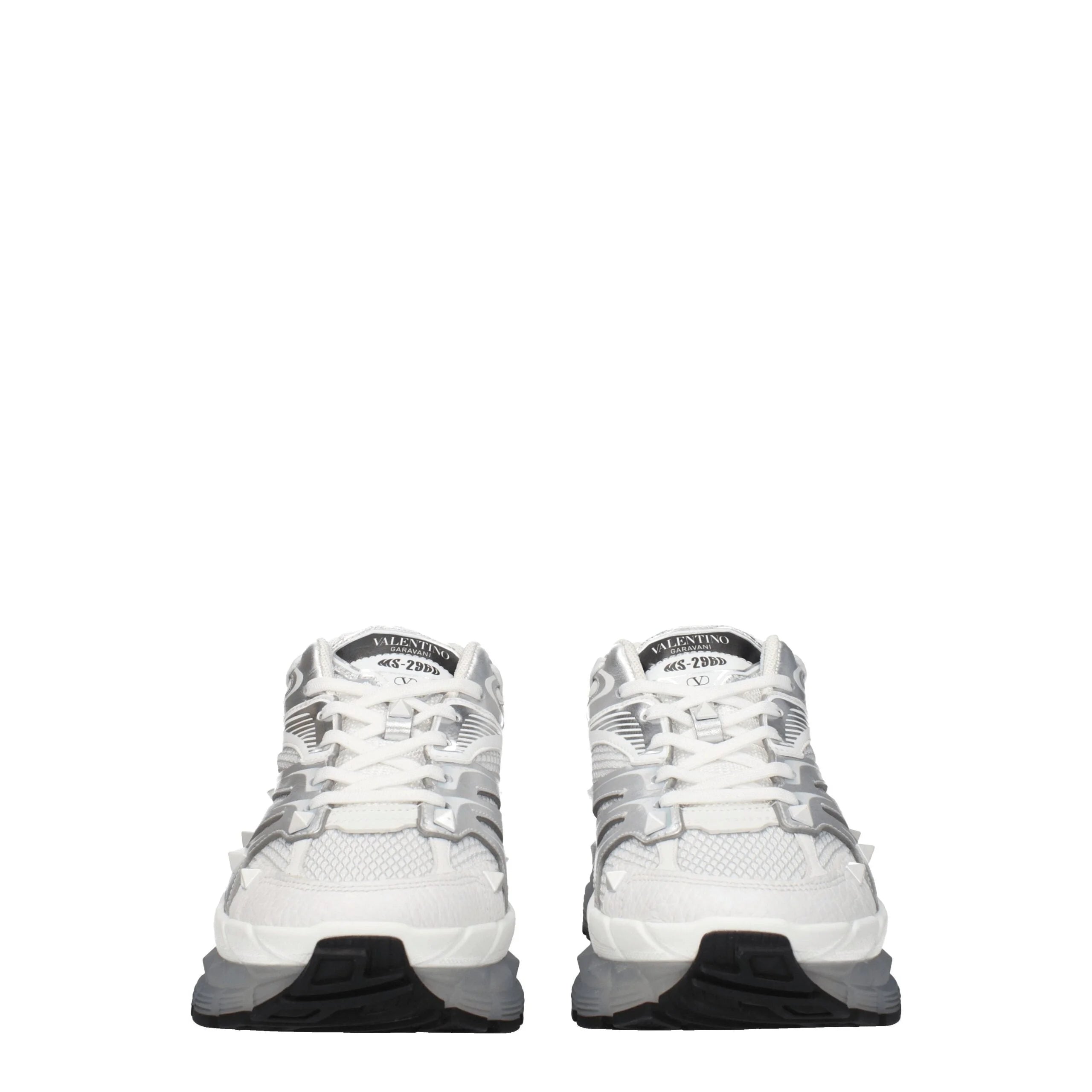 Valentino Garavani White Fabric Athletic Sneakers