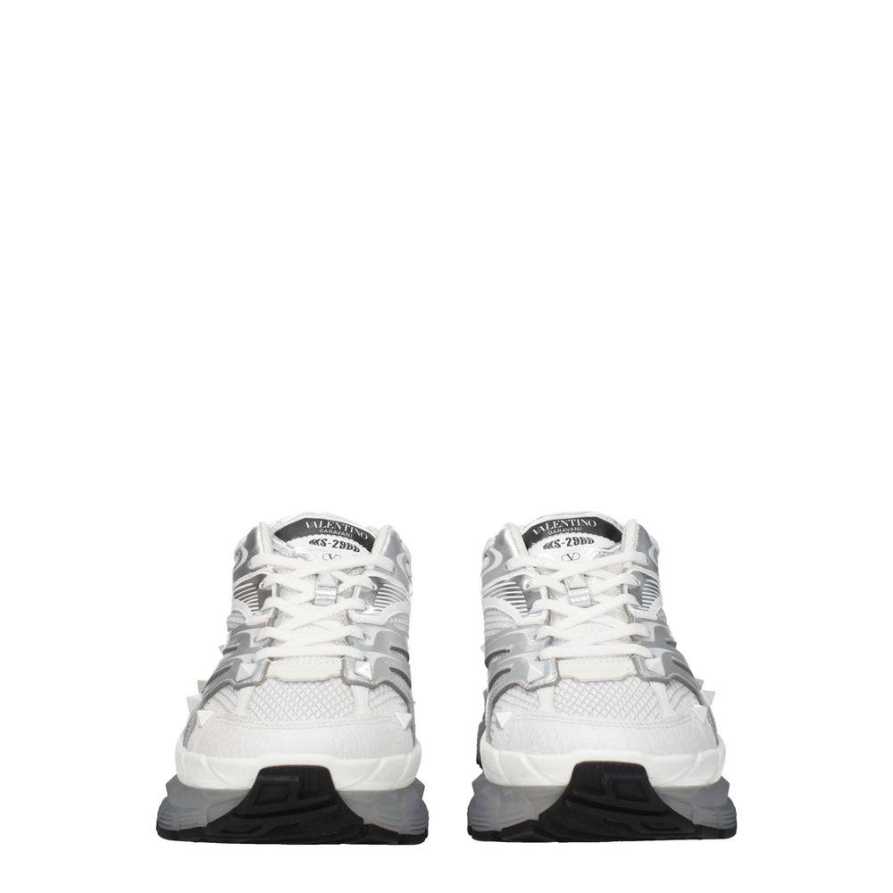 Valentino Garavani White Fabric Athletic Sneakers