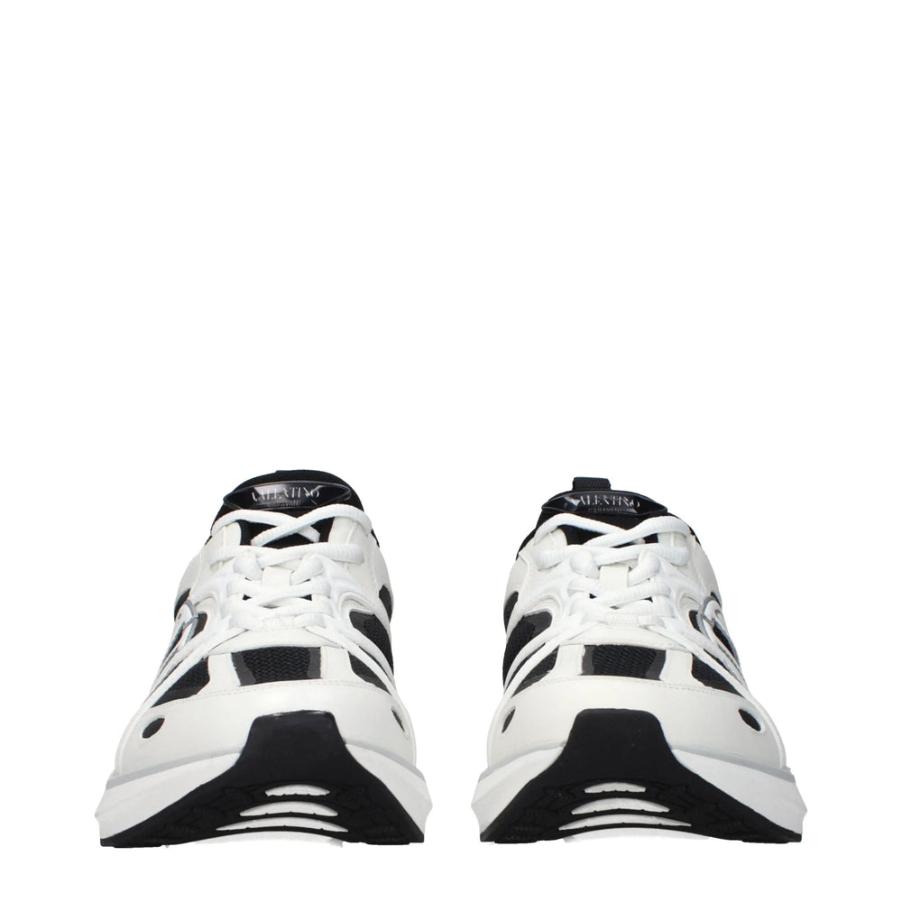 Valentino Garavani White Fabric Athletic Sneakers