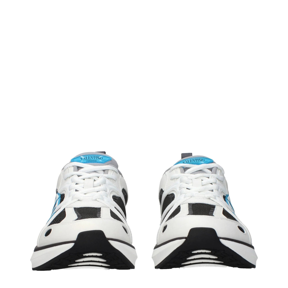 Valentino Garavani White Fabric Athletic Sneakers