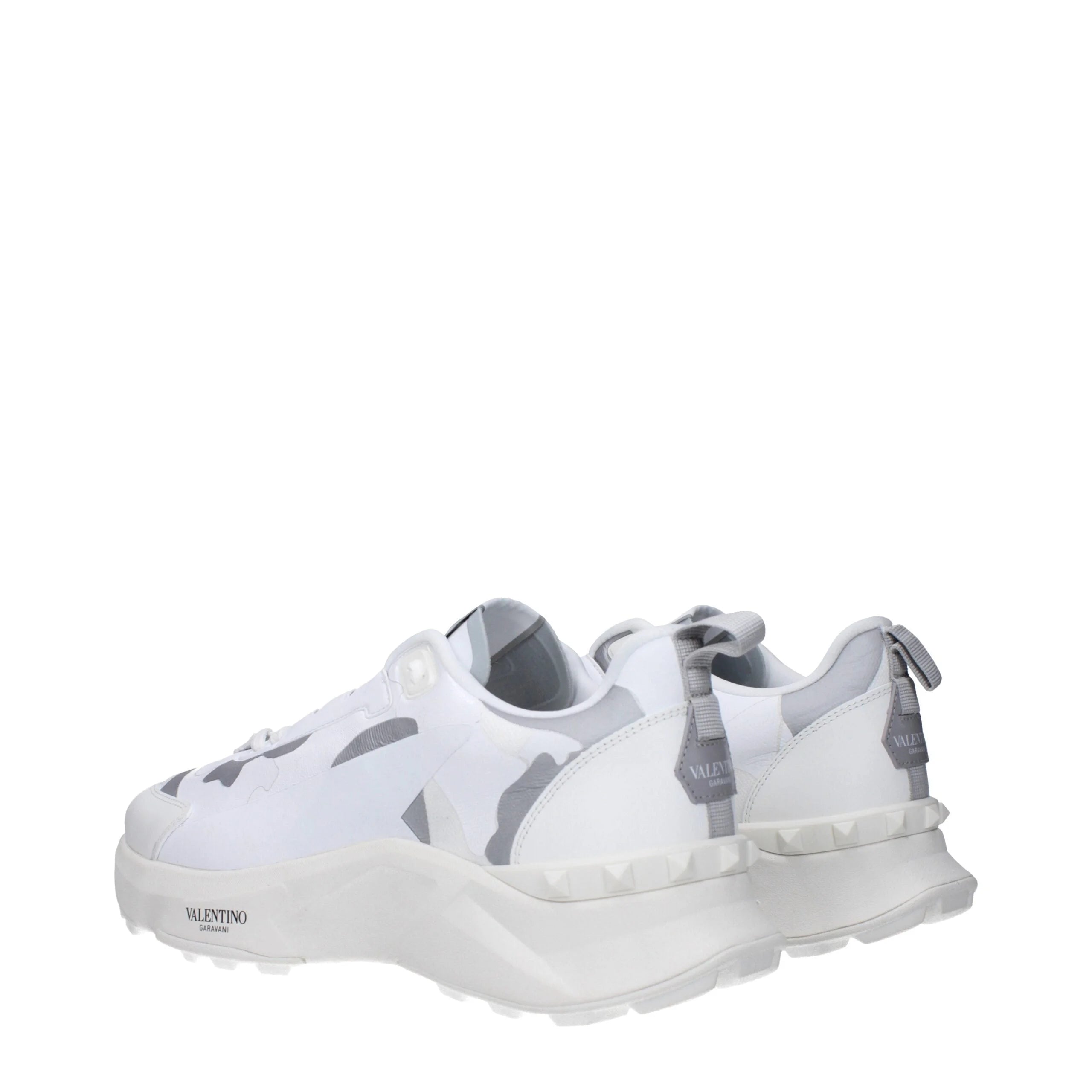 Valentino Garavani White Fabric Athletic Sneakers - EU44/US11