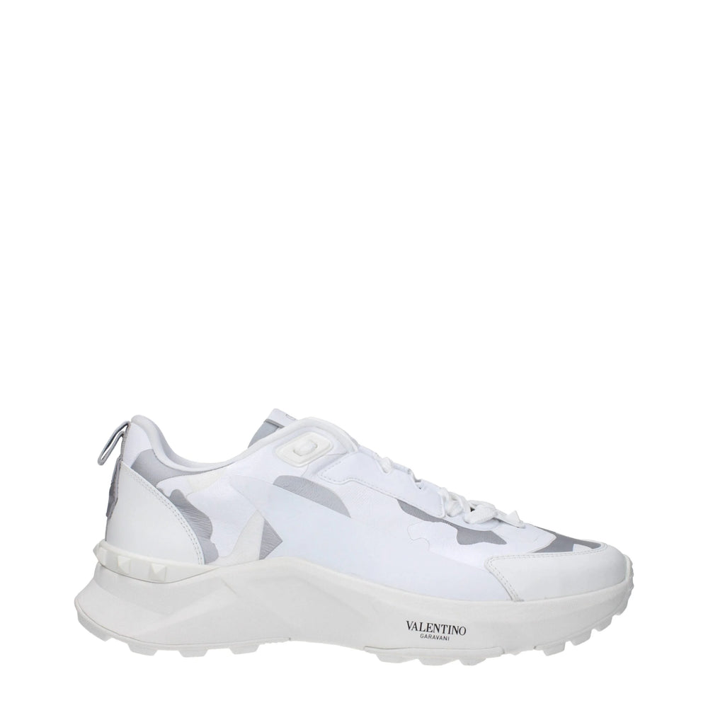 Valentino Garavani White Fabric Athletic Sneakers - EU44/US11