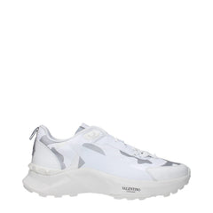 Valentino Garavani White Fabric Athletic Sneakers - EU44/US11