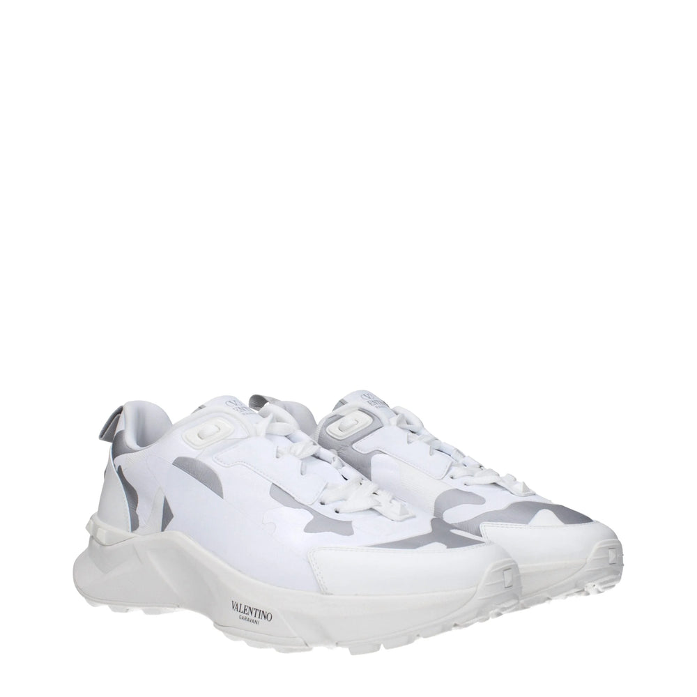 Valentino Garavani White Fabric Athletic Sneakers - EU44/US11