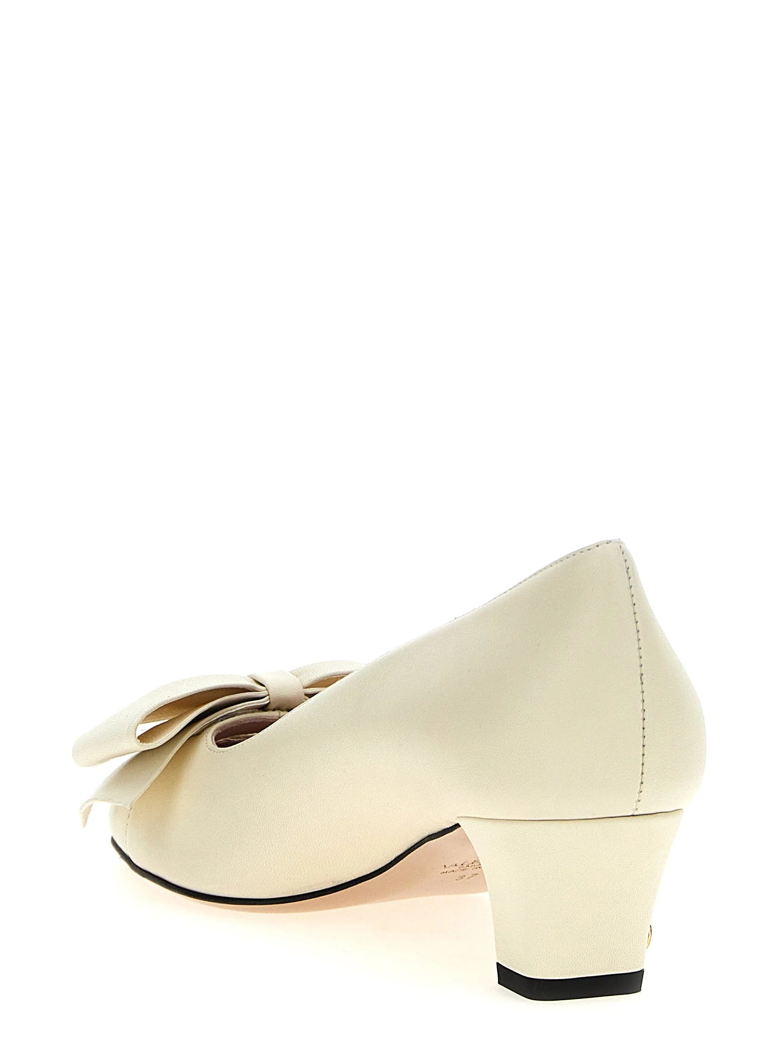 Valentino Garavani White Goatskin Mid Heel Pumps - EU40/US10