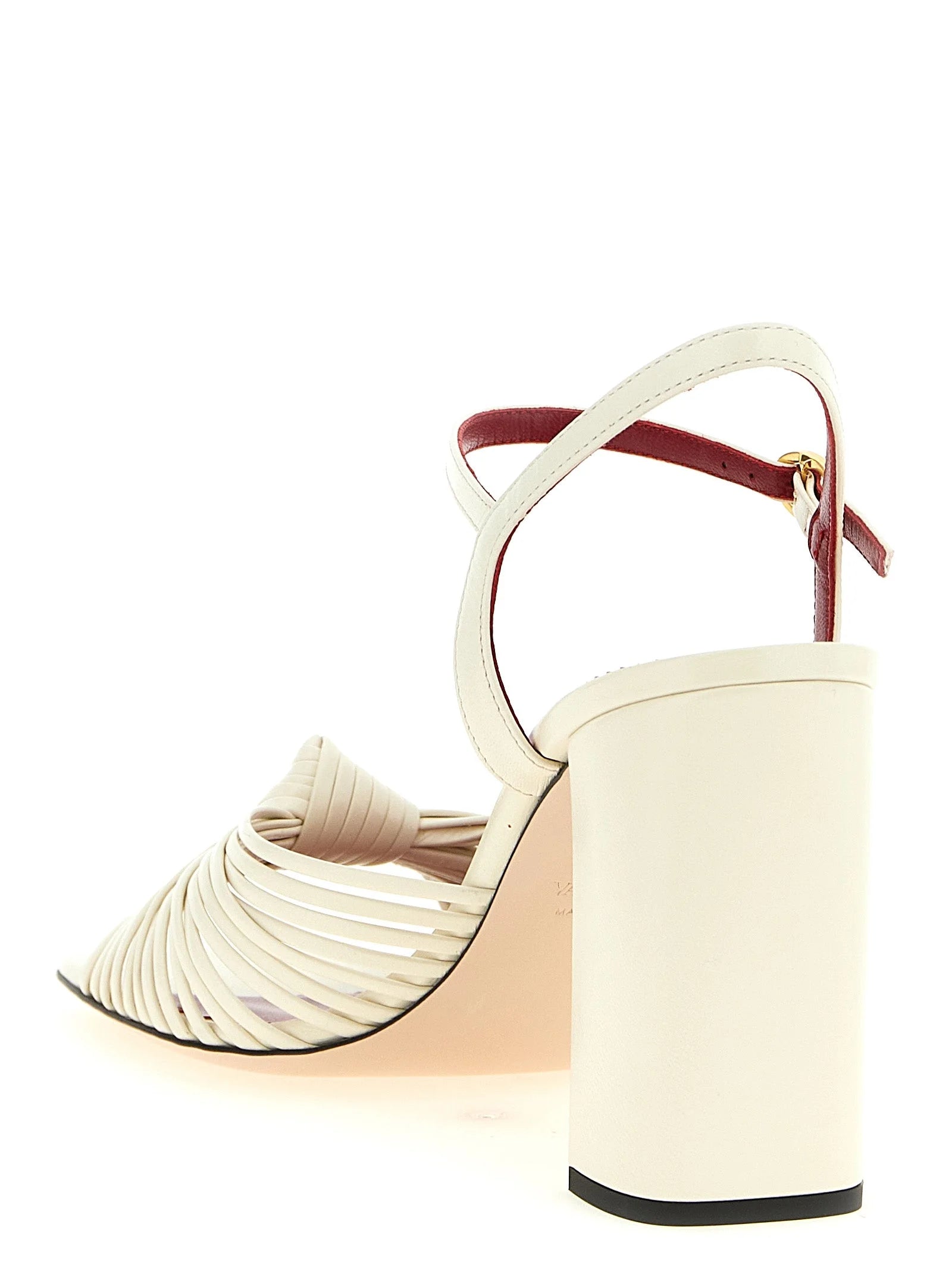 Valentino Garavani White Goatskin Stiletto Heel Sandals - EU40.5/US10.5