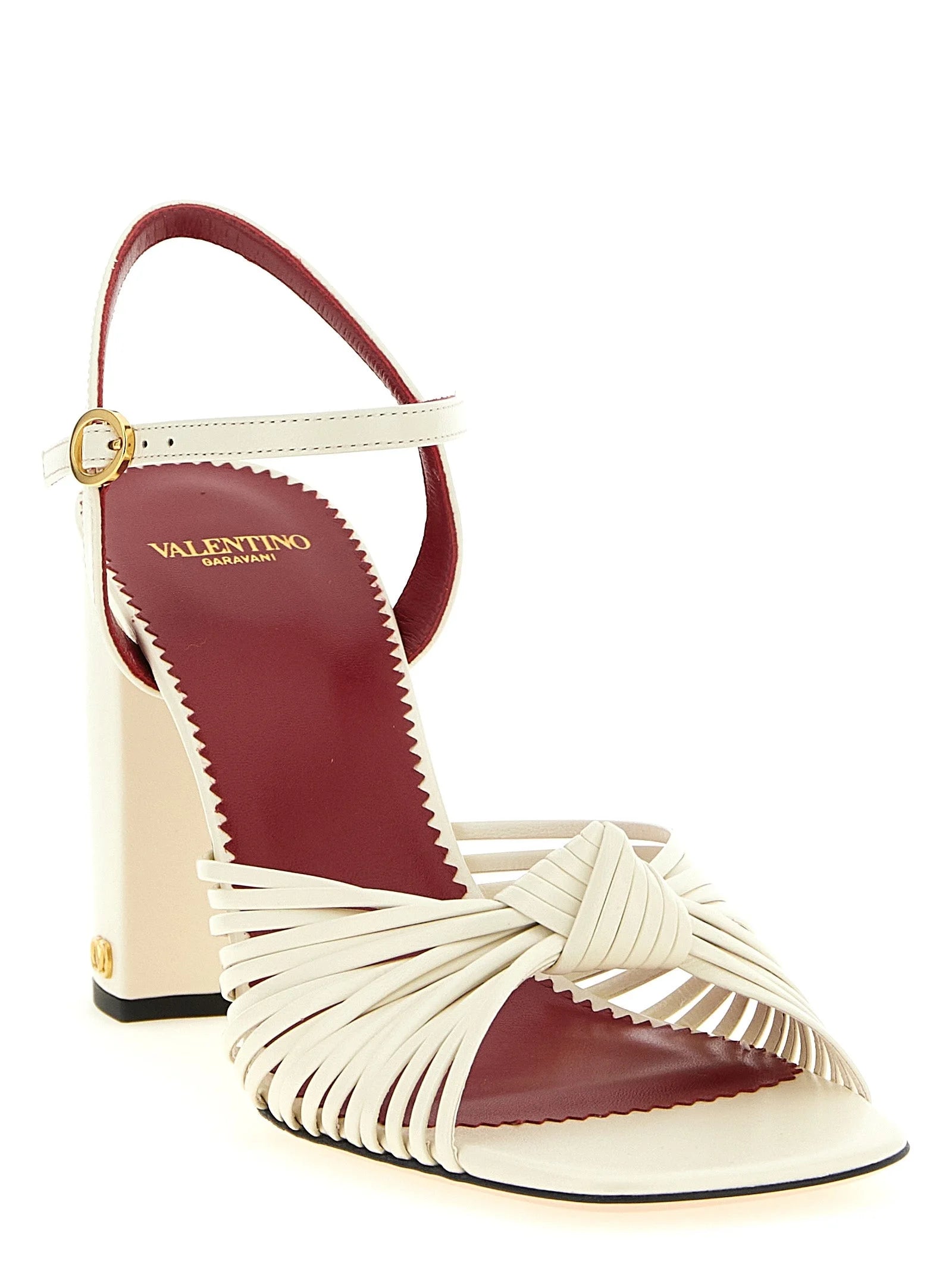 Valentino Garavani White Goatskin Stiletto Heel Sandals - EU40.5/US10.5