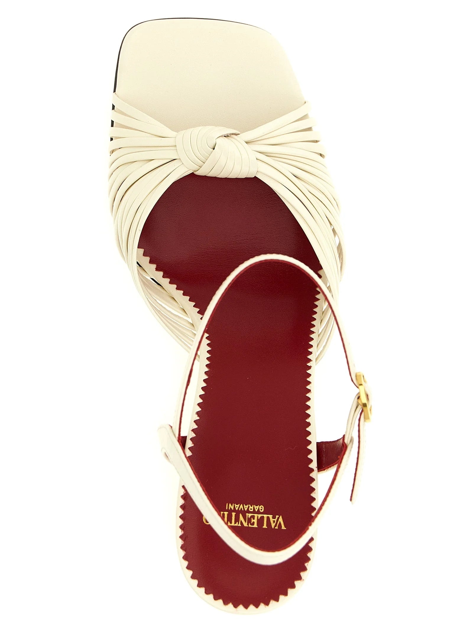 Valentino Garavani White Goatskin Stiletto Heel Sandals - EU40.5/US10.5