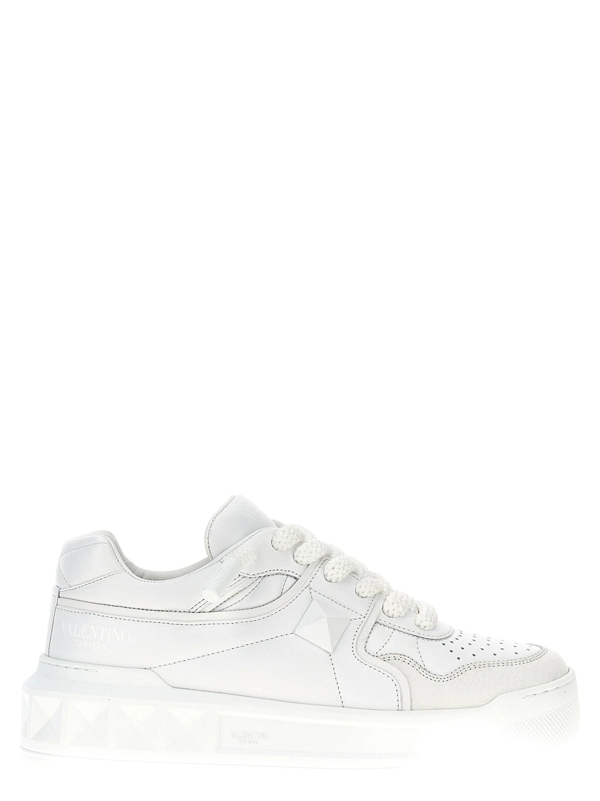 Valentino Garavani White Lamb Leather Low Top Sneakers - EU46/US13