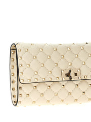 Valentino Garavani White Lamb Leather Shoulder Bag