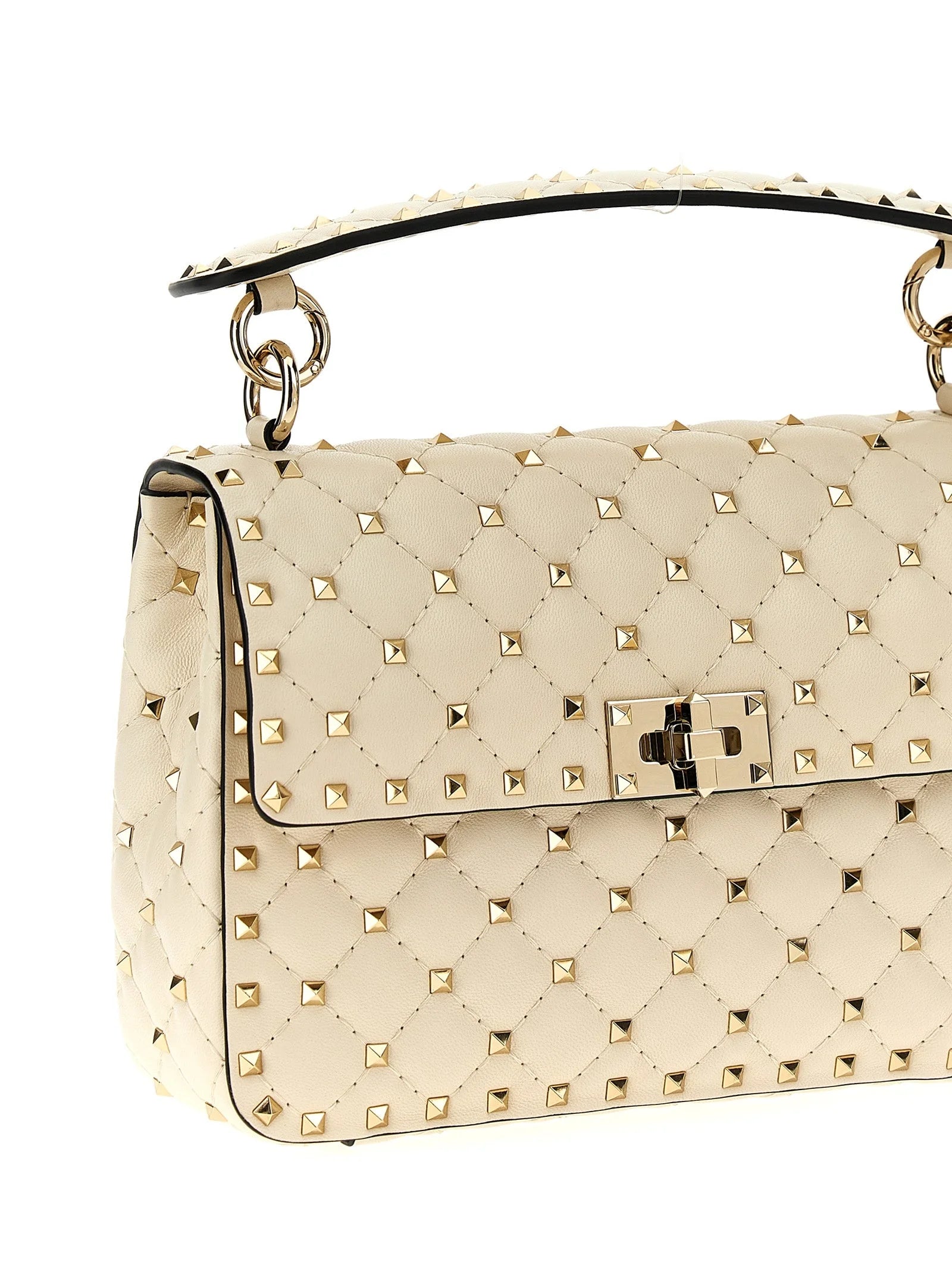 Valentino Garavani White Lamb Leather Shoulder Bag