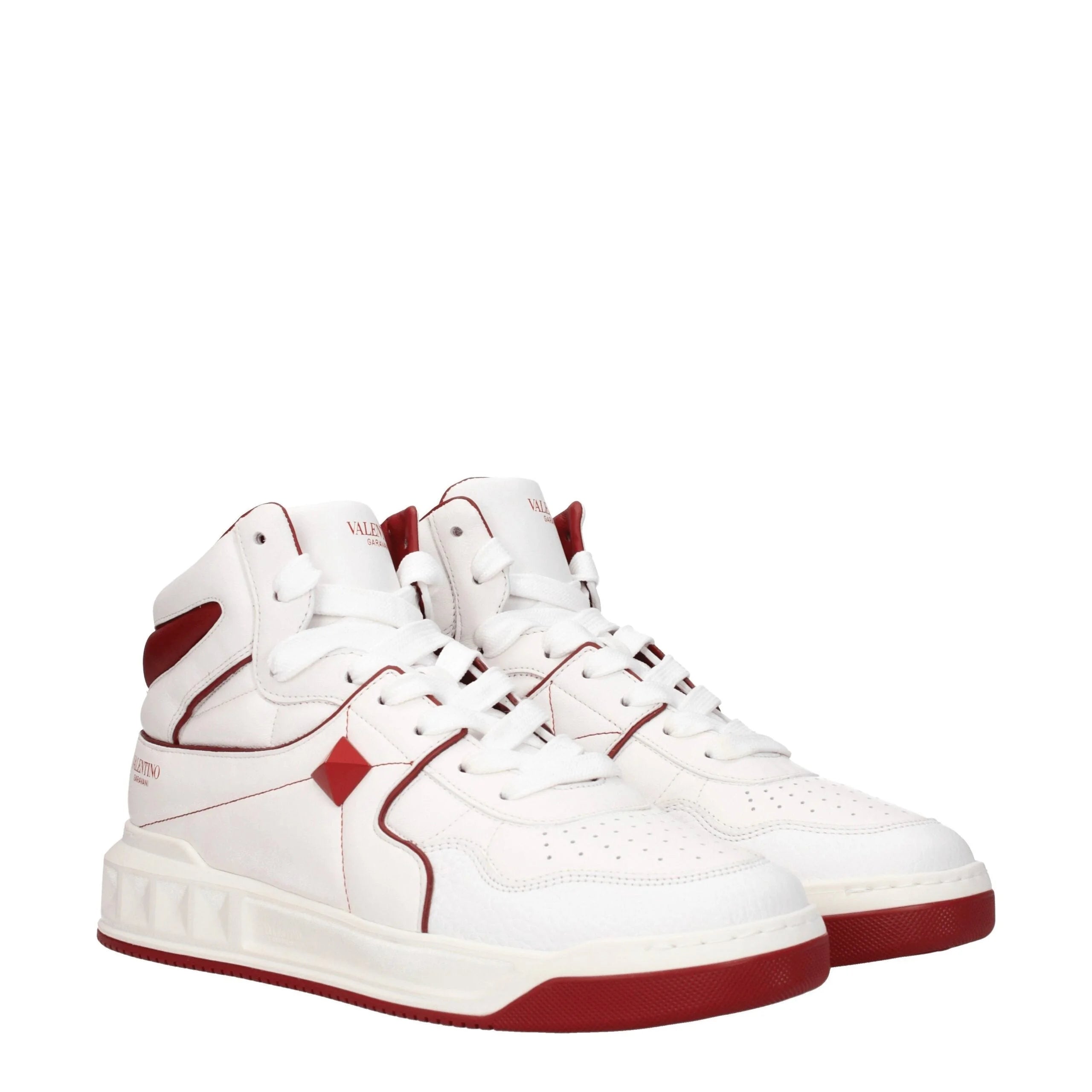 Valentino Garavani White Leather High Tops