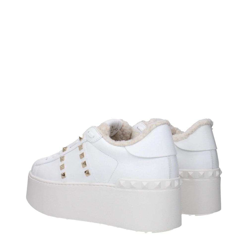 Valentino Garavani White Leather Platform Sneakers - EU39/US9