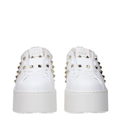 Valentino Garavani White Leather Platform Sneakers - EU39/US9