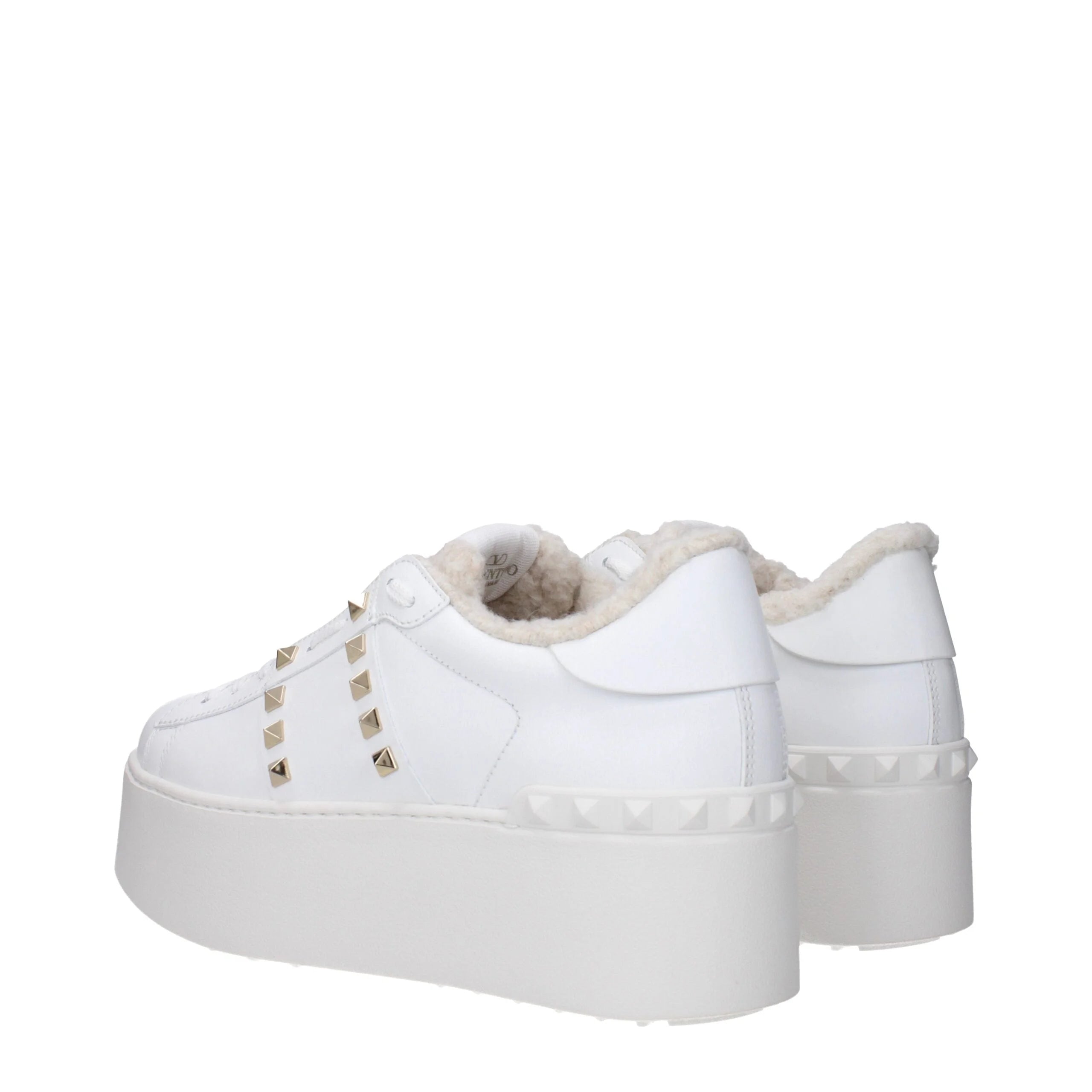 Valentino Garavani White Leather Platform Sneakers - EU39/US9
