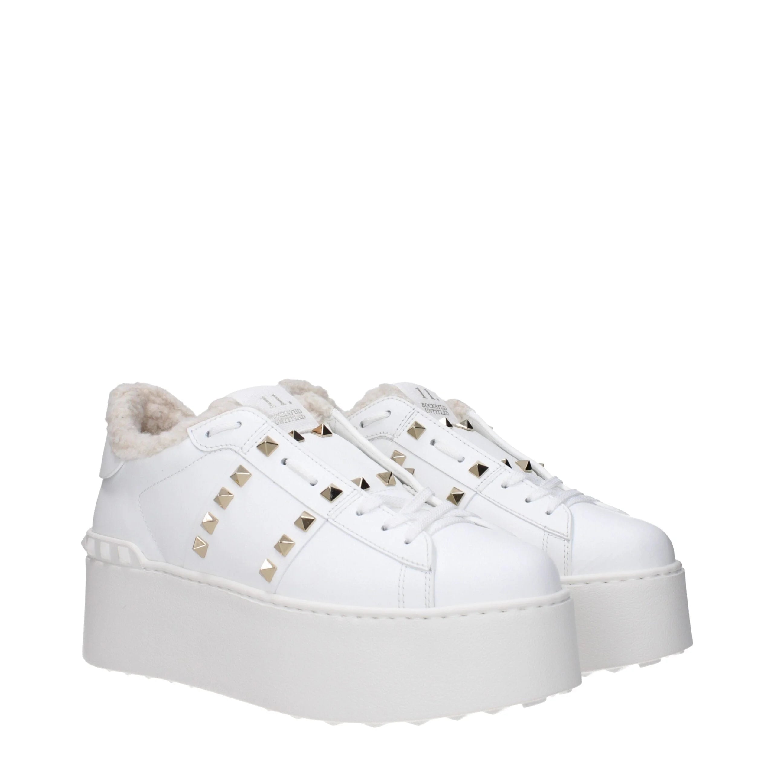 Valentino Garavani White Leather Platform Sneakers - EU39/US9