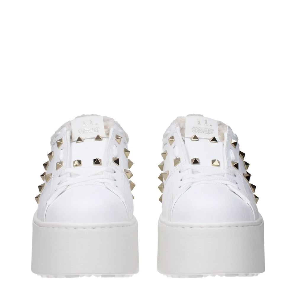 Valentino Garavani White Leather Platform Sneakers - EU39/US9
