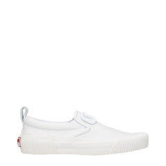 Valentino Garavani White Leather Slip-On Loafers - Flats