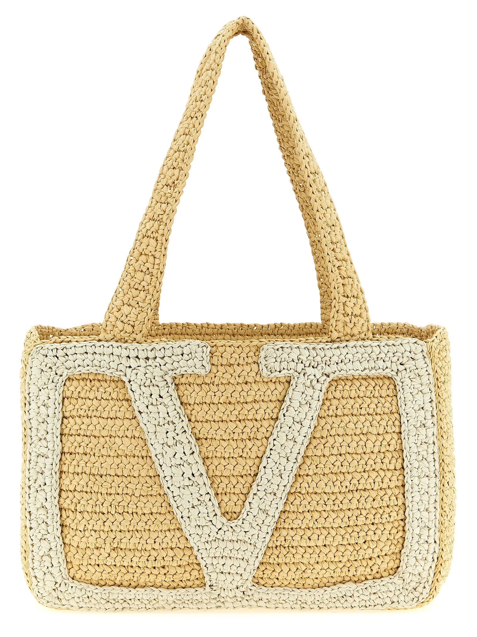 Valentino Garavani White Viscose Tote Bag