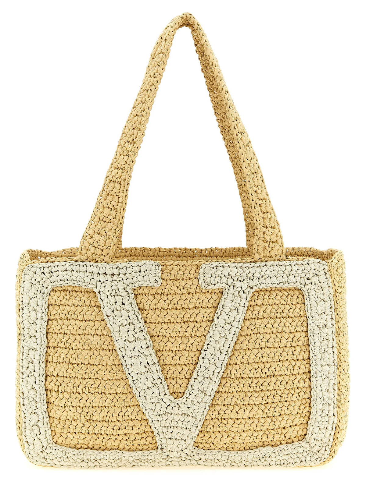 Valentino Garavani White Viscose Tote Bag