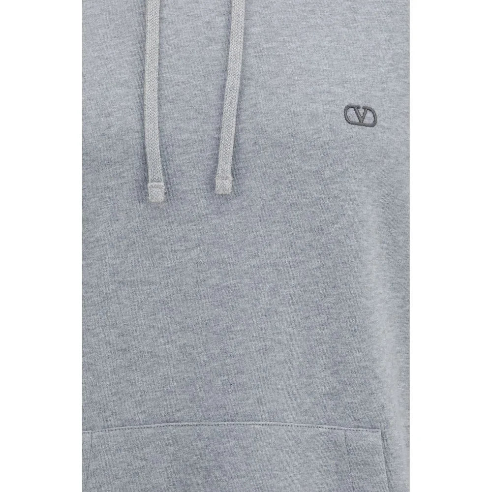 Valentino Gray Cotton Sweatshirt