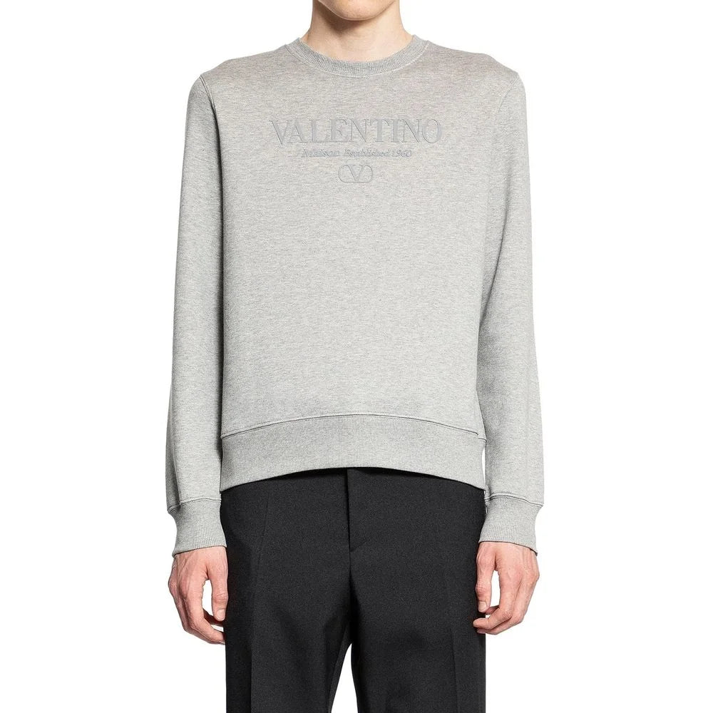 Valentino Gray Cotton Sweatshirt - XXL