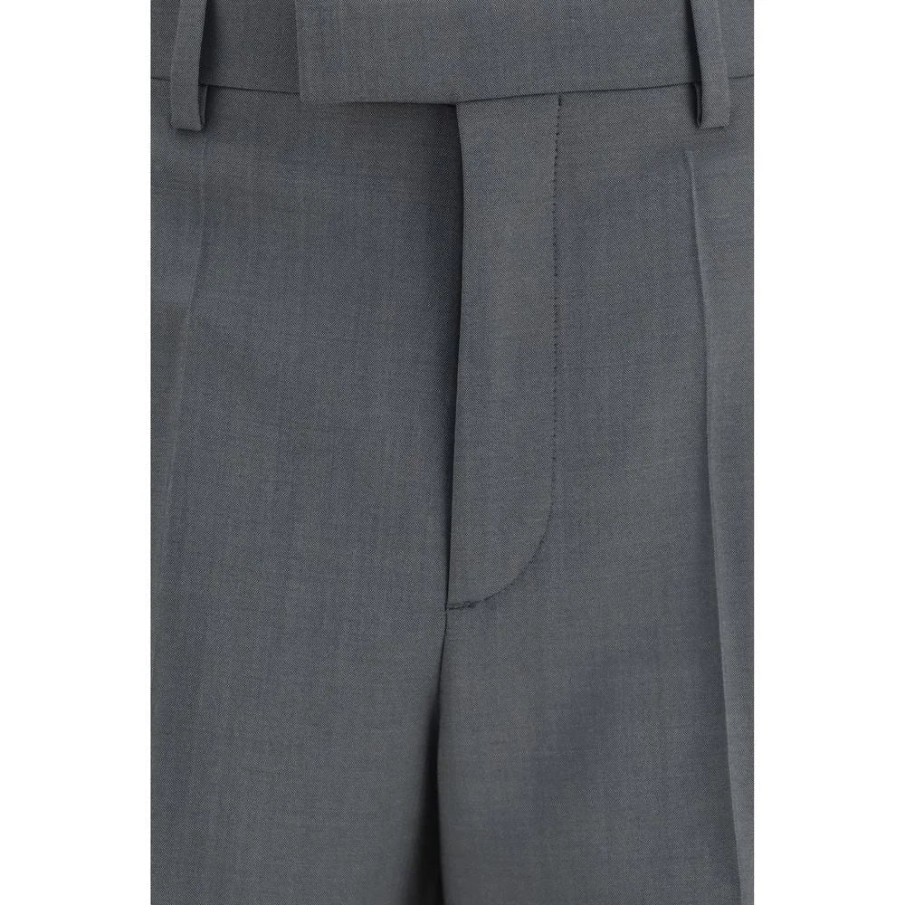 Valentino Gray Wool Oves Aries Dress Pants