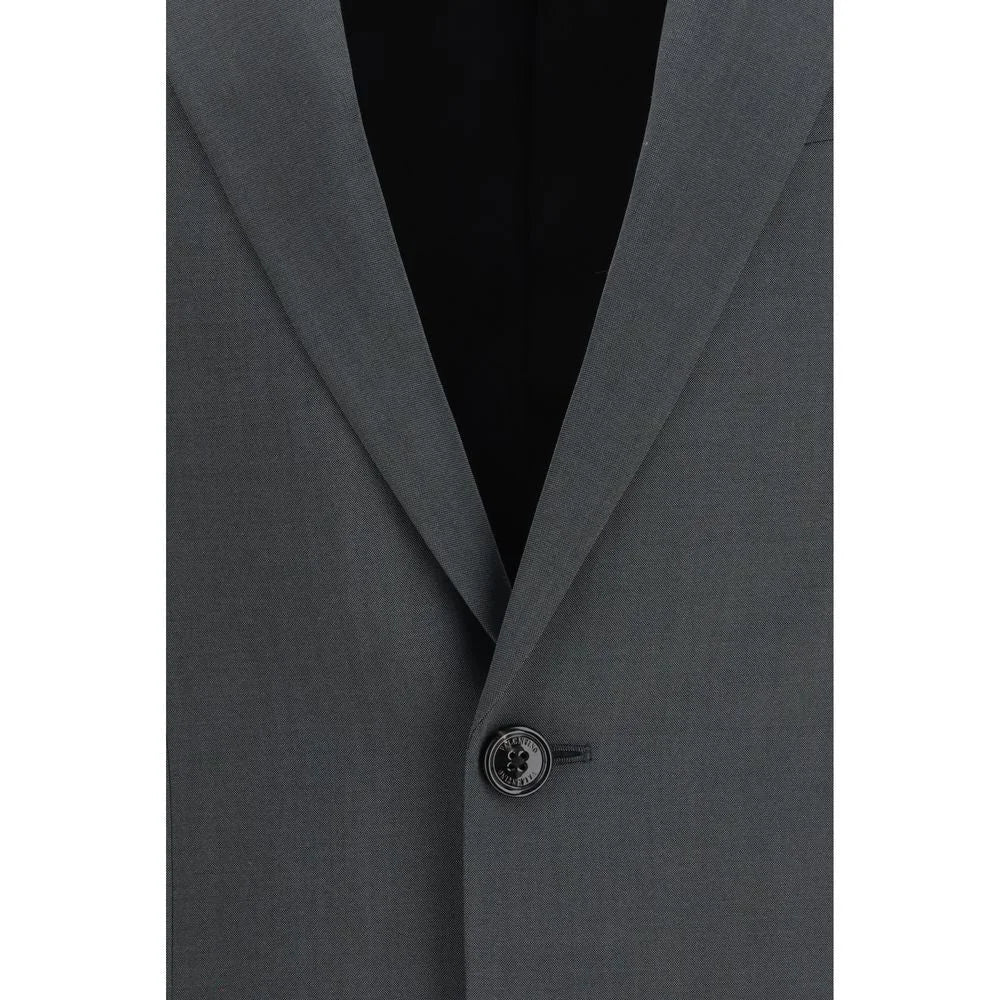 Valentino Gray Wool Oves Aries Jacket